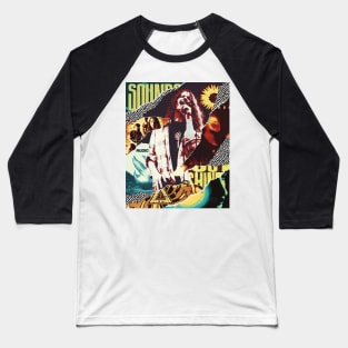 Grunge Collage Baseball T-Shirt